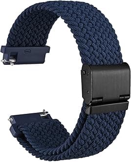 Braided Nylon Watch Straps with Adjustable Buckle, Woven Sport Loop for Men and Women, Band Width 16mm 18mm 19mm 20mm 21mm 22m 24mm