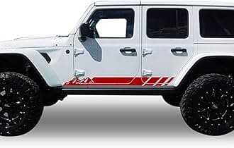 Decal Sticker Vinyl Side Mountain Stripes Compatible with Jeep Wrangler 2007-2019 - Present