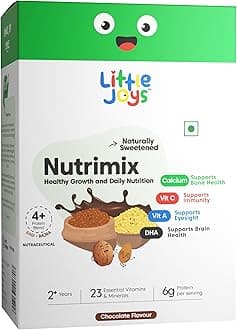 Little Joys Nutrimix Nutrition Powder 1kg | 2-6 Years | Zero Refined Sugar | Boosts Immunity & Supports Overall Health & Development | With Ragi, Bajra, Almonds & Oats | Chocolate Flavour
