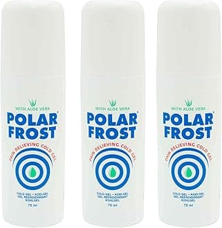 Pain Relief Gel by Polar Frost - Soothe Aches, Sprains, Inflammation, Post-Operative Swelling - Quick Absorbing & Deep Penetrating Relief - 75 Millilitre Pack of 3 Roll on