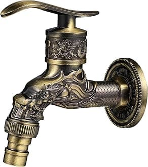 DOITOOL Alloy Copper Core Faucet for Bathroom Sink Tap Antique Faucet Design Single Handle for Kitchen Washing Machine Use