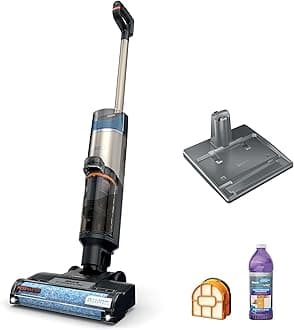 HydroVac MessMaster Wet Dry Vacuum Cleaner, Cordless, 3-in-1 Vacuum Mop All in One & Self-Cleaning System, Lightweight, Powerful Suction, for Hard Floors & Area Rugs, Stone, WD261,Rose Gold
