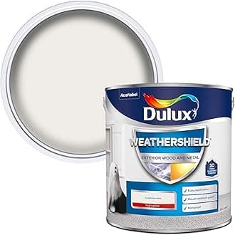 Dulux Weather Shield Exterior High Gloss Paint, Pure Brilliant White, 2.5 L