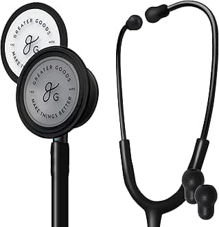 Dual-Head Stethoscope – Clinical Grade, Lightweight, High-Precision Sound, Ideal for Doctors, Nurses, Students, and Medical Professionals (Triple Black)