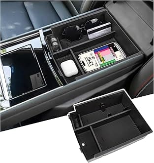 Center Console Organizer Compatible with 2024-2026 Chevy Traverse/GMC Acadia, 2025-2026 Buick Enclave Accessories, Armrest Storage Box Tray Insert with Coin and Sunglasses Holder