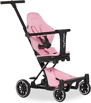 Dream On Me Drift Rider Stroller in Pink, Sturdy Design, 360 Angle Rotation, Compact Folding, Soft Ride Wheels