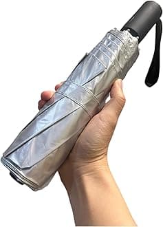 BAODINI Small UV Protection Travel Umbrella Compact for Rain and Sun UPF 50+ Windproof Portable 42 inch Umbrella for Women and Men