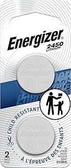 CR2450 3V Lithium Coin Battery for Key Fob & Remote, 2-Pack