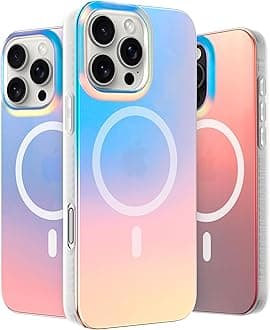LONLI Hue - for iPhone 16 Pro Case - Holographic Iridescent Phone Case - [Comatpiable with Magsafe]- Cute, Unique and Aesthetic Shockproof Cover - [360° Shock-Absorbent Bumper]