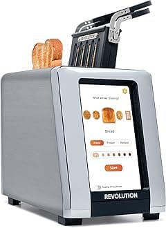 (Bundle) R180 Connect Touchscreen Smart Toaster + Toastie Press – Choose from 6 Bread Types, 7 Browning Levels, & Toastie Press Mode (Stainless Steel, 2-Slice)