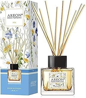 Home Luxury Perfume Reed Diffuser + 10 Rattan Reeds, Spa 50 ml