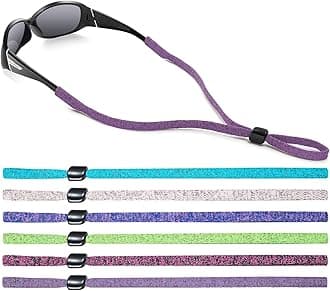 SHINKODA 6-Pack Glasses Strap - Universal Eyeglass Lanyard - Eyewear Retainer Cord for Reading, Safety, Sports & Sunglasses