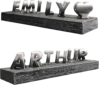 Personalized 3D Flip Name / 3D Name Art Personalized Gift for Husband Wife Boyfriend Girlfriend, Anniversary, Birthday, Couple Name (Black & White.)
