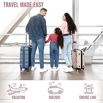 Veken 8 Set Packing Cubes, Travel Gifts for Women Mom, Carry on Suitcase Organizer Bags with Hanging Toiletry Bag and Large Laundry Bag, Travel Essentials Luggage Accessories for Cruise Ship