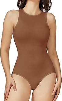 BRABICWomens Bodysuit Shapewear for Tummy Control Seamless Sleeveless Tank Tops Body Shaper