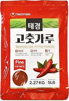 Chili Powder For Paste (Fine, 5LB) - Korean Gochugaru. Red Pepper Spice Seasoning for Asian Food. MSG Free.