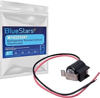 BlueStars (2024 Update) W10225581 Refrigerator Bimetal Defrost Thermostat Replacement - Exact Fit for Whirlpool Kenmore - Replaces WPW10225581 PS11750673 AP6017375 2188824 2321799 W10260437