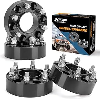 KSP PERFORMANCE F150 Wheel Spacers 2 inch, 6x135 Wheel Spacer for Ford F150 Expedition Navigator 2015-2022, 50mm Thick with M14x1.5 Studs and 87.1mm Hub Bore 6 Lug Hubcentric Wheel Adapters Black 4PCS