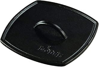 Lodge LPP3 Cast Iron Square Ribbed Panini Press, 8.25-inch