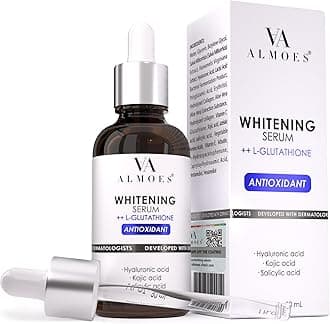 AA almoes L-Glutathione Serum for skin Brightening, Balance skin tone, Improve Elasticity- With Hyaluronic acid, Salicylic acid, Kojic acid, 30ML, Pack Of 1