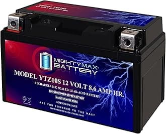 Mighty Max Battery YTZ10S -12 Volt 8.6 AH, 190 CCA, Rechargeable Maintenance Free SLA AGM Motorcycle Battery
