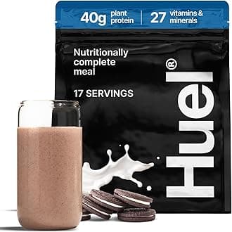 Black Edition | Cookies and Cream 40g Vegan Protein Powder | Nutritionally Complete Meal Replacement | 27 Vitamins and Minerals, Gluten Free | 17 Servings