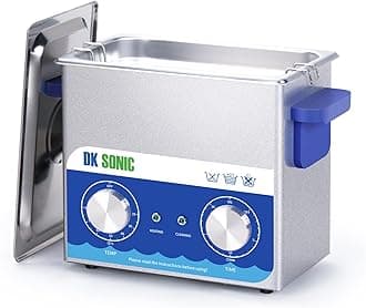 DK SONIC Ultrasonic Cleaner,3L 120W Ultrasonic Jewelry Cleaner with Heater& Mechanical Timer,Sonic Cleaner for Cleaning Jewelry,Eyeglasses,Coins(Include Basket)