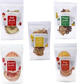 Bab Louie & Co. Dehydrated Fruits Garnishes For Cocktail, Mocktail, Detox Water, Green Tea, Snacks - Gluten free, Vegan, Air Dried, No Sugar 100% Natural (Pack of 5) (25gm)