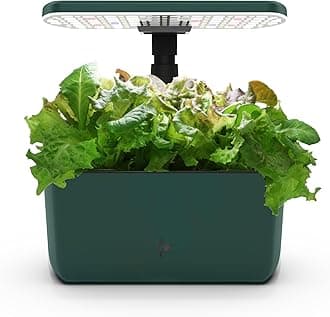 Harvest Lite in Green, Soil-Free Indoor Hydroponic Garden with LED Grow Light for Year-Round Gardening of up to 6 Herbs and Vegetables
