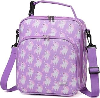 Lunch Boxes Bag for Girls,VASCHY Reusable Lunch Box Containers for Boys and Girls with Detachable Shoulder Strap, Insulated Lunch Coolers for School Cute Unicorn