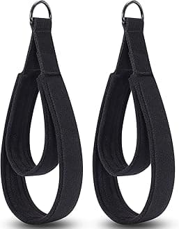 TOBWOLF Pilates Straps - Double Loop D-Ring Straps for Reformer, Padded, Home Gym Workout
