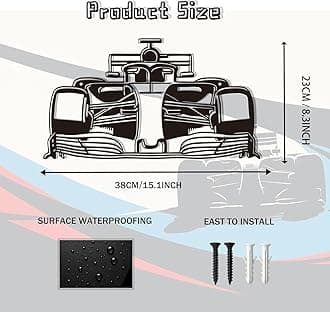 Zckjnoi F1 Wall Art - Racing Decor Poster Set, Motorsport Wall Sculpture for Room & Office Decor