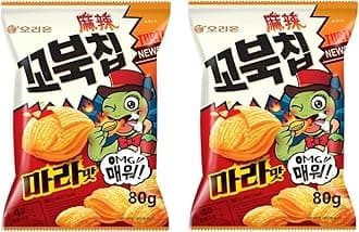 Orion Turtle Chip Spicy Flavors Combination/Netflix Movie Night K-Snack Party Sets / 2024 New Flavors (Mala 80g x 2)