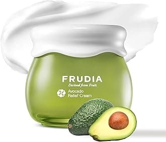 - FRUDIA Avocado Relief Face Cream (1.94 oz) – Soothing and Calming Korean Face Moisturizer w/62% Avocado Extract, Panthenol & Madecassoside for Dry, Sensitive Skin | Vegan & Cruelty Free
