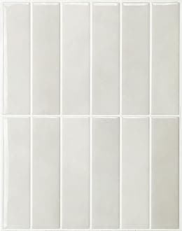 Stick On Tiles Splashback - Morocco Grey/White, Self Adhesive Wall Tiles, 5 Wall Panels 11.43x9 in, Heat Resistant Adhesive Wallpaper Tile, Water Resistant Bathroom Tile, Made in Canada