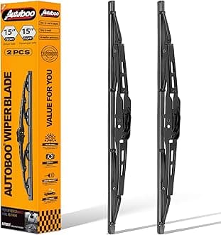 AUTOBOO Replacement for Jeep Wrangler Front Windshield Wiper Blades 2007-2017- Wiper Blade 15 +15 inch (Set of 2)