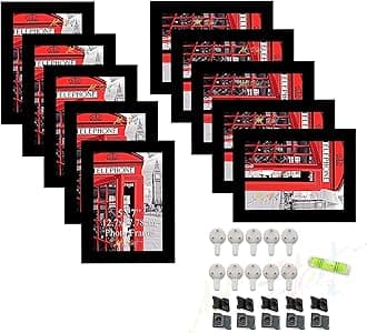 Art Street Wall Photo Frame Set of 10 Individual Picture Frames for Home and Office Wall Decor (5x7 Inch)