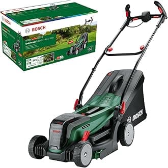 UniversalRotak Cordless Lawnmower 2x18V-37-550 (up to 500 m2; 18 Volt System; Cutting Width: 37 cm; without Battery and Charger)
