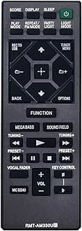RMT-AM330U Replacement Remote Fit for Sony Home Audio MHC-V13 MHC-V21 MHC-V71 MHC-V77W MHC-V50 SHAKE-X30 SHAKE-X10 MHC-V90W MHC-M20 Remote