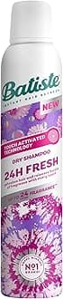 Batiste Dry Shampoo, 24H Fresh Waterless Shampoo, No Rinse Shampoo Hair Spray with Refreshing Fragrance, Touch Activated Dry Shampoo Spray, Vegan Friendly & Invisible, by Batiste Hair Care – 200ml