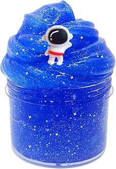 Super Galaxy Slime Kit, Blue Glitter Slime in a Variety of Shapes and Textures, Cosmic Starry Charm Includes Slime Kit Party Gifts.
