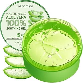 VENAMINE Korean Aloe Vera Soothing & Moisture Gel 100% For Face And Body organic pure aloe vera gel 300ml