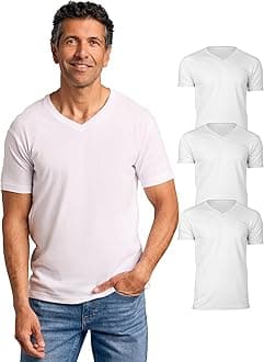 True Classic Mens V Neck T Shirts – Cotton V Neck Shirts for Men, V-Neck Mens T-Shirts and Undershirts for Men Pack/Singles