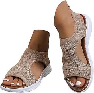 Wide Fit Orthopedic Sandals for Women Uk with Arch Support Summer Ladies Wedge Sandals Walking Platform Casual Beach Shoes Comfy Washable Slingback Slide Sport Open Toe Memory Foam