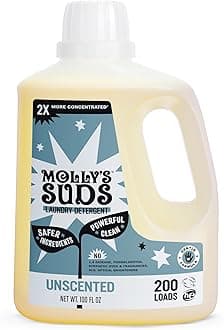 Liquid Laundry Detergent | Clean Laundry Detergent Soap for Sensitive Skin | 2x Concentrated, High Efficiency (HE) (Unscented - 200 Loads)