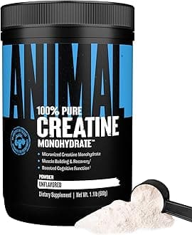 Animal Micronized Creatine – Delay Muscle Fatigue, Enhance Endurance, Boost Strength – Creatine Monohydrate Supplement for Men & Women – 500g