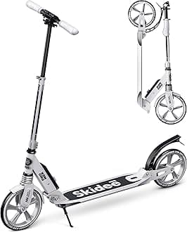 Scooter for Kids Ages 6-12 - Scooters for Teens 12 Years and Up - Adult Scooter with Anti-Shock Suspension - Scooter for Kids 8 Years and Up with 4 Adjustment Levels Handlebar Up to 41 Inches High