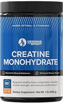 Micronized Creatine Monohydrate Unflavored Powder - NSF Certified for Sport, 90 Servings, Supports Muscle Recovery, Brain Health, Pre and Post Workout Strength