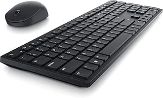 Dell KM5221W Pro Wireless Keyboard and Mouse Combo, Programmable Keys and Battery Indicator Light - Black