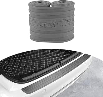 ZicinerCar Rear Bumper Protector Guard, Auto Anti-Scratch Collosion Rubber Trunk Door Entry Guards, Non-Slip Vehicle Bumper Protection Strip, Fit for Most Cars, Vans (35"x2.7", Grey Sport)